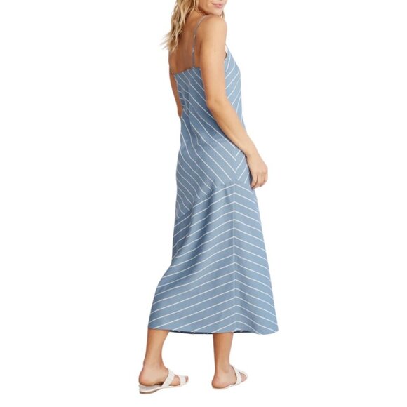 Jenni Kayne Kendall Slip Dress Size S Vintage Blue Stripe Minimalist Chic Modern - Picture 3 of 11